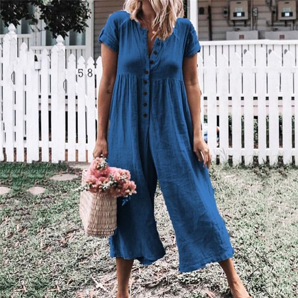 

women deep v neck jumpsuit short sleeve high waist jumpsuit street wear button jumpsiut romper summer holiday rompers, Black;white