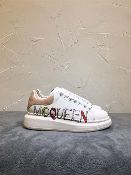 

new high-end brand 3d printing couple white shoes lace-up printing fashion wild casual sports shoes shoes 06, Black