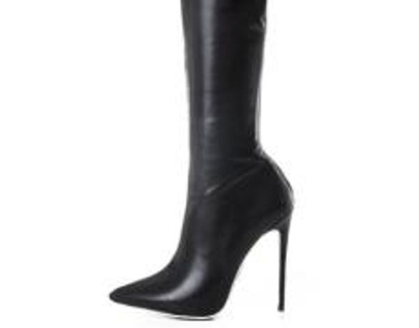 

designer- high heels boots over keen boots, Black