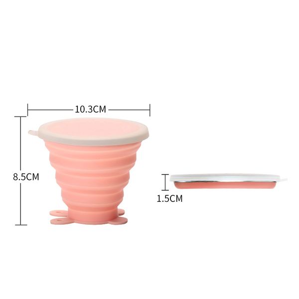 

250ml multi-function folding silicone travel cup silicone retractable folding cups collapsible coffee cups 3 colors