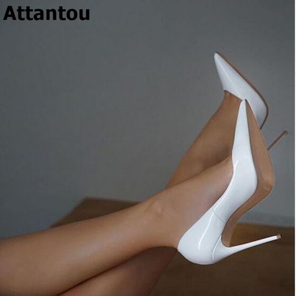 

women pumps solid flock white red pointed toe high heels satin shallow slip on stiletto heeled wedding party prom shoes plus 46, Black