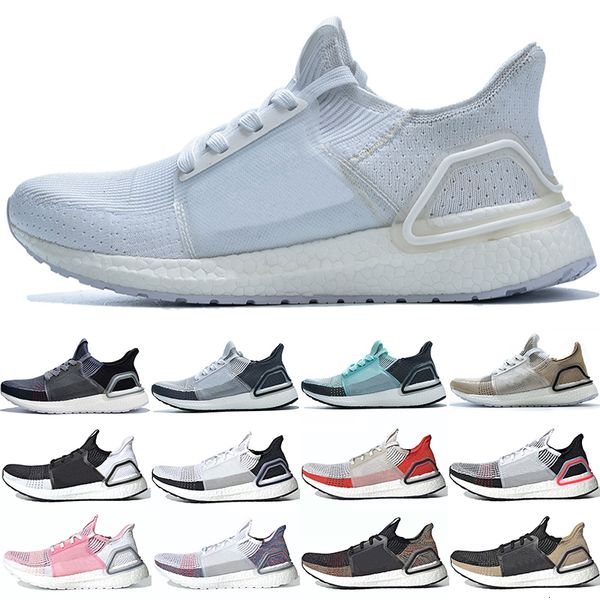

2019 ultra b00st 19 men women running shoes ultrab00st triple white laser red dark pixel core black oreo trainer sport sneaker size 36-47