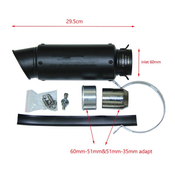 

51/60mm yoshimura akrapovic exhaust pipe engine escape with db killer adapt for s1000rr z1000 cb1000r gsxr1000 cbr