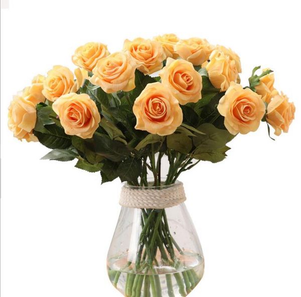 

artificial rose silk craft flowers head wedding arch road lead flowers wedding decoration 26 color wholesale yz58