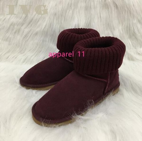 

women boots australian boots women snow boots knit turned-over leather winter warm outdoor boot shoes brand ivg size us4-14