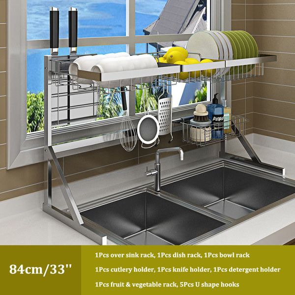2019 Over Sink Dish Drying Rack Kitchen Drainer Shelf For Dishes
