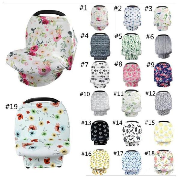 

ins floral baby nursing cover breast feeding cover 56styles baby carseat canopy stretchy stroller canopy cover baby swaddle blankets