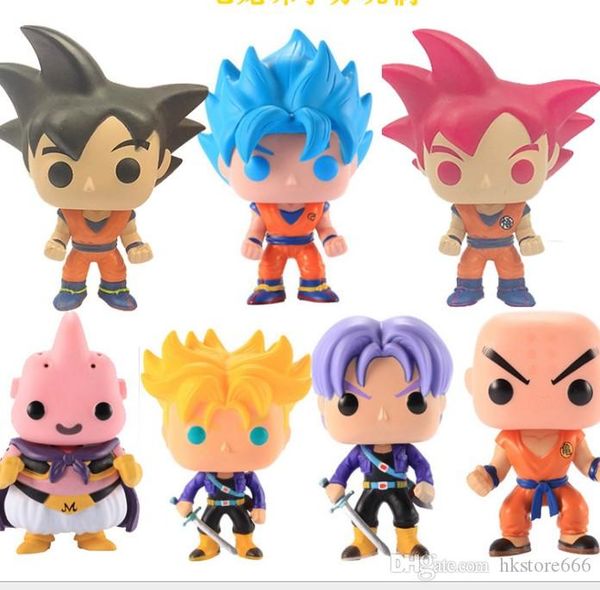 

bravo 14 styles funko pop dragon ball z goku super saiyan god vinyl action figure with box red gift