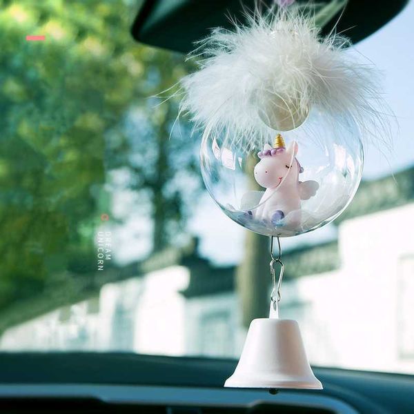 

unicorn wind chime car pendant hanging ornaments rearview mirror campanula decor accessories home decoration gifts