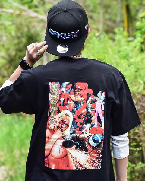 

19ss American Fashion Summer Box Logo Sekintani La Norihiro Boobies Tee Skateboard Mens designer t shirt Women Street Casual Tshirt