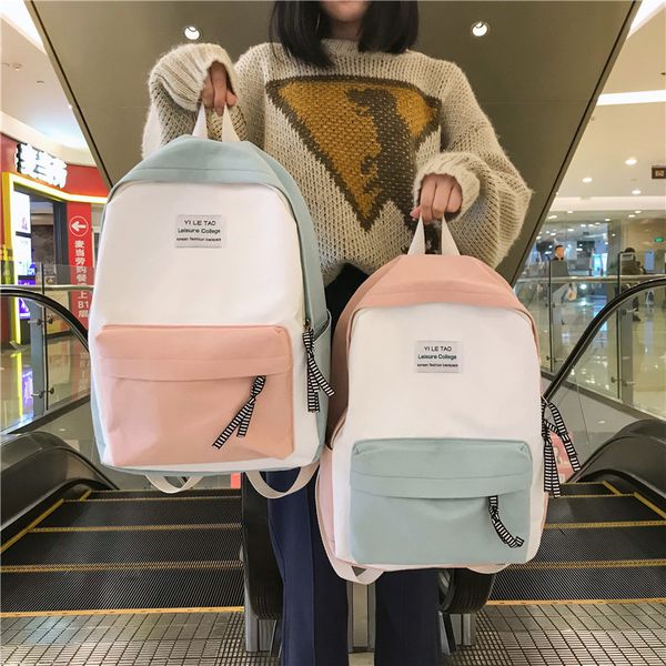 

2019 female canvas travel backpack women mochila feminina sac a dos back pack school bags for teenage girl rucksack