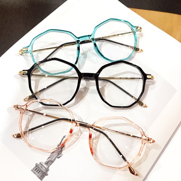 

retro round eyeglasses frame women brand fashion optical eye glasses frames men computer eyewear transparent frame fml, Black