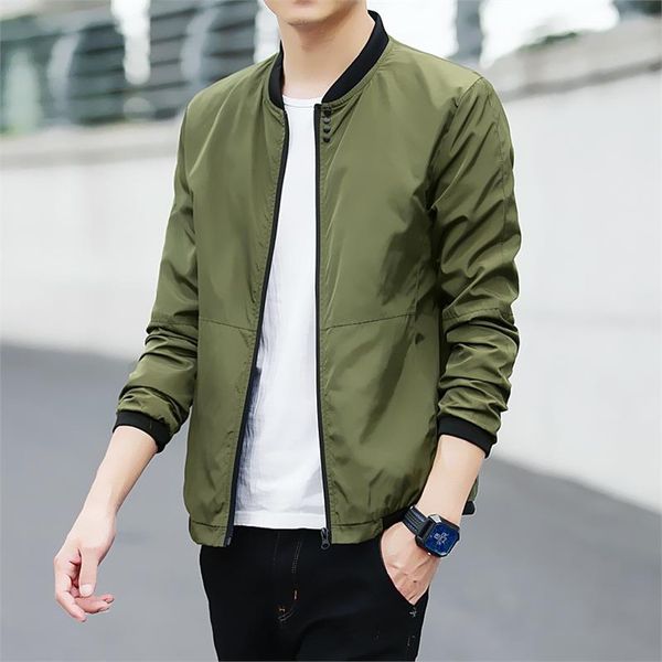 

мужчины моды куртки осень марка одежды thin bomber jacket mens пальто outwear army красный черный повседневный шинель мужской abrigo hombre, Black;brown