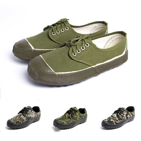 

non-brand camouflage low canvas shoes mens shoes hiking outdoor black green color flat wear resistant sport sneakers