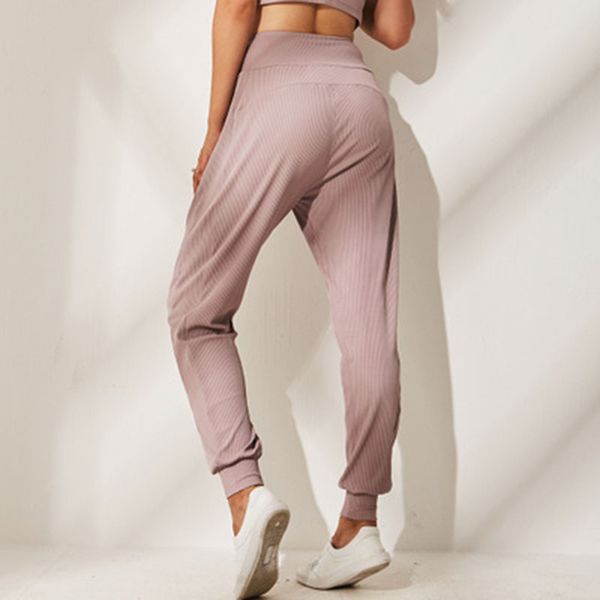 

breathable women's sports pants loose high waist yoga pants gym clothing sporty women yoga fitness activewear, White;red