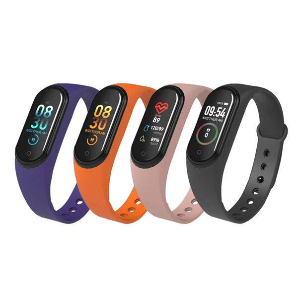 

single-piece m4 smart band 4 fitness tracker watch sport bracelet heart rate blood pressure smartband monitor health wristband pk mi band 4