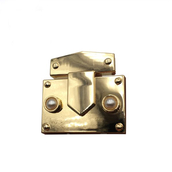 

metal turn lock buckle handbag clasp bag accessories for diy bag purse hardware closure, Black