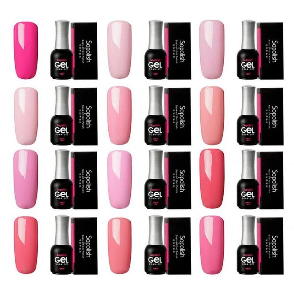 

clearance 10ml nail polish gel led ptherapy gel pink series removable nail polish glue art accessory