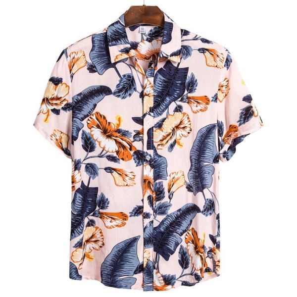 

men's fashion print shirts casual button down mens ethnic short sleeve casual printing hawaiian shirt slim fit party shirts 06, White;black