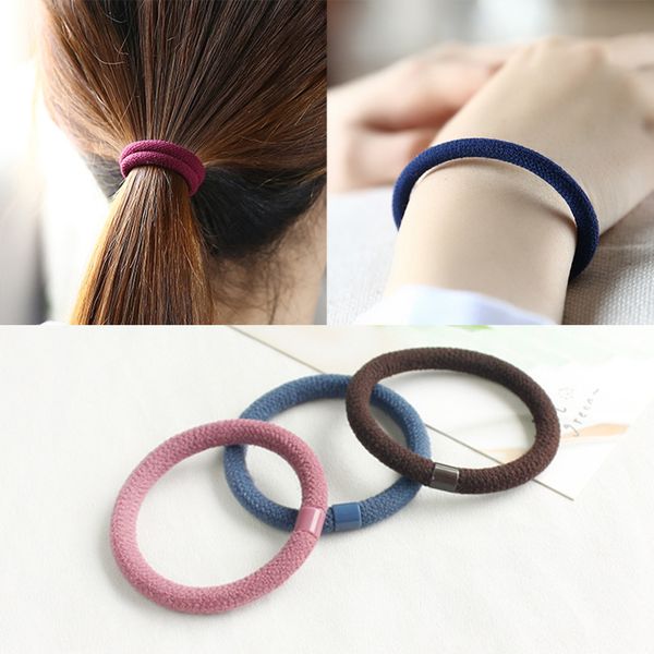 

100 pcsnieuwe хоге elastische basic elastiekjes eenvoudige haarband meisjes hoofddeksels effen kleur hoofdband режим vrouwen хаара accessoir, Pink