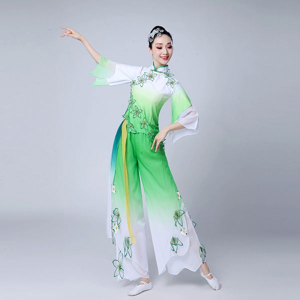 

stage wear chinese style hanfu classical dance costumes suit female yangko clothing square costume, Black;red