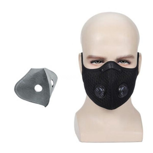 

protective reusable face black with carbon fliter ding anti dust adjustable & reusable 2 pm2.5 s mouth mask #qa159