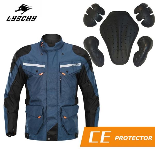 

lyschy motorcycle jacket waterproof oxford cloth motocross racing clothing professional cycling jacket suit with protection gear