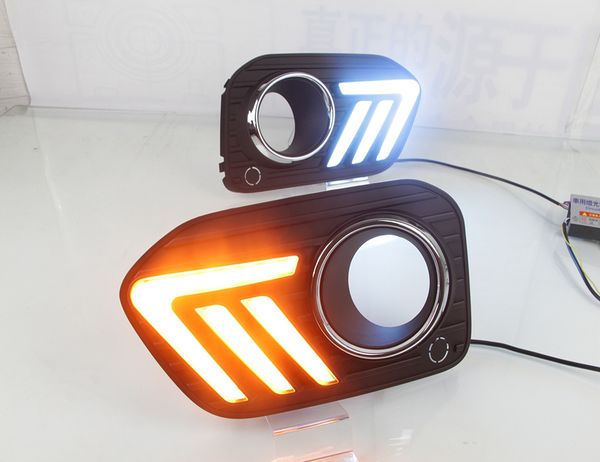 

osmrk led drl daytime running light for haval h6 2017-2018 with moving yellow turn signals and blue night light