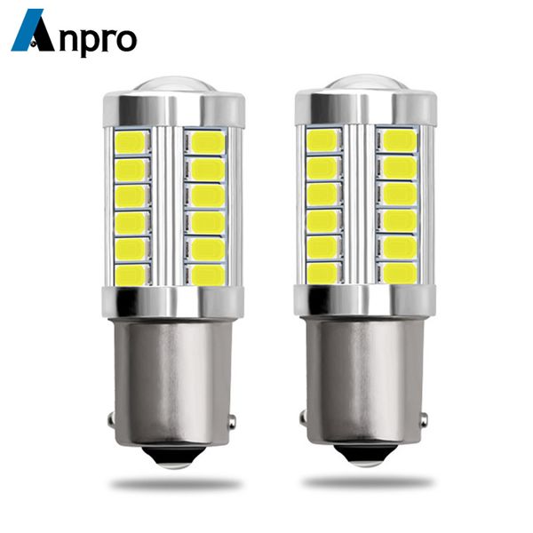 

anpro 2pcs 1156 7506 ba15s p21w 5630 5730 led car tail bulb brake lights 12v auto reverse lamp daytime running signal light z3