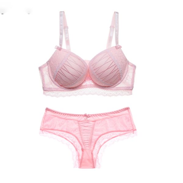 

abc push up women bra set lace hollow out underwear and panty set young lady fashion temptation bra brief sets, Red;black