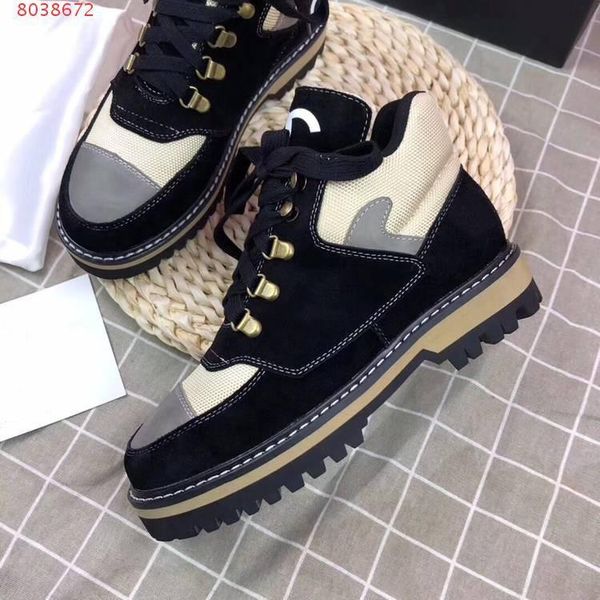 

womens multicolor sneakers , hiking sneaker with tough rubber sole platform martin shoes lace-up oversize high sneakers with box eur41, Black