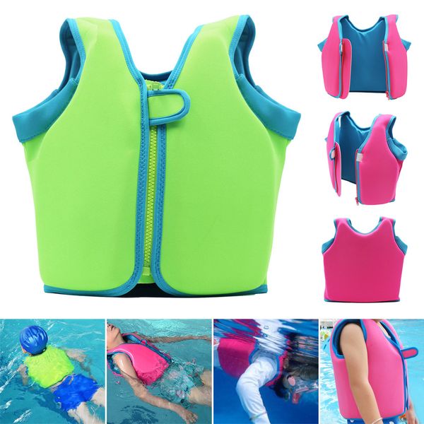 

kids baby swimming vest diving life jacket for summer swim holiday smn88, White