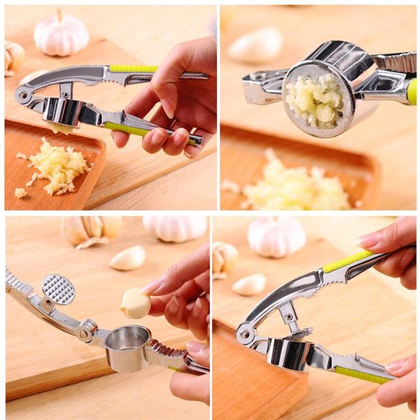 

garlic press hand presser crusher ginger squeezer slicer masher kitchen tool