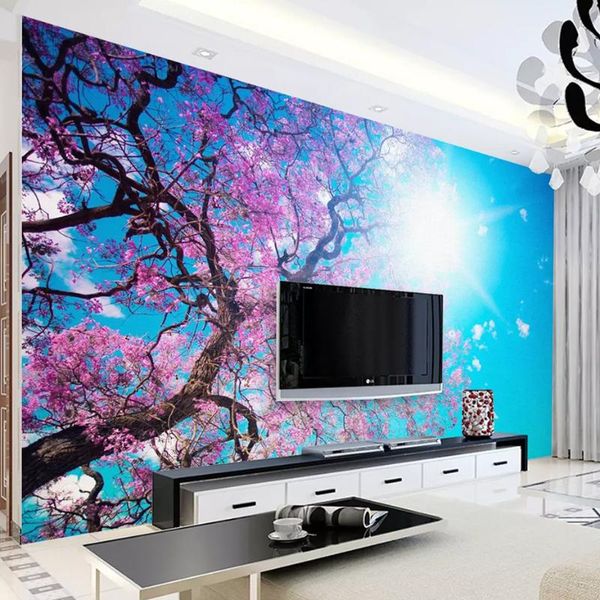 

drop shipping custom p wallpaper modern hand painted abstract tree flowers landscape art oil painting wall mural wallpaper