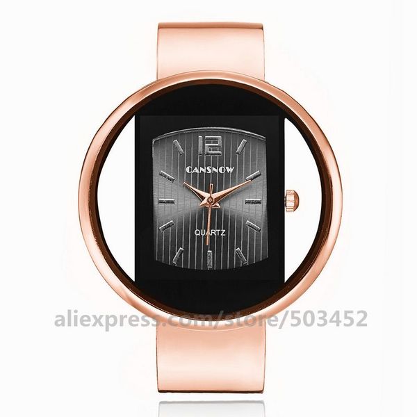 

100pcs/lot 103058 new bracelet watch student hollow clock wholesale fashion wrist watches for women men sell, Slivery;brown