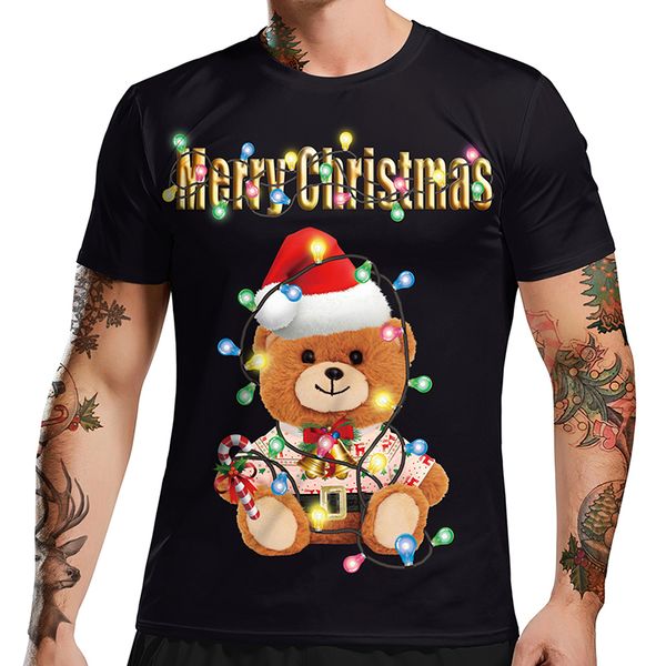 

fashion 3d t shirts print christmas men's womens tshirt anime short sleeve tees o-neck cartoon tshirt 531 xmas gift black, Gray;blue