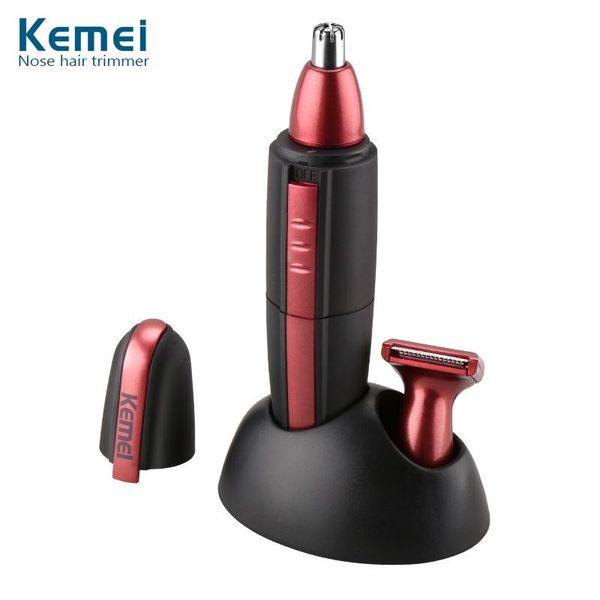 

kemei km-600 electric nose hair trimmer wholesale 2-in-1 nose hair cutter mute waterproof nose hair trimmer dhl ing