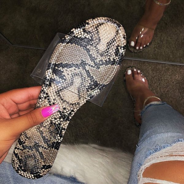 

women slippers transparent cool slip-on convenience beach slides flat with leopard large size slipper summer flip flops, Black