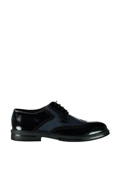 

derimod genuine leather black navy blue men 's shoes