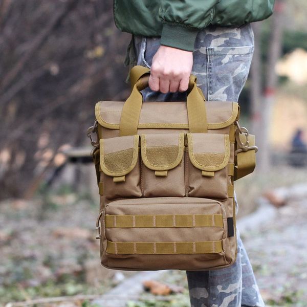 

outdoor tactical handbag multiple pockets large capacity camping shoulder crossbody bag h7jp