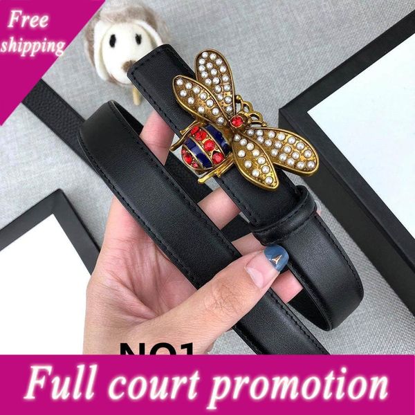 

fashionable designer belts luxury belt brand belts womens little bees smooth buckle black brown optional belt width 24mm high quality