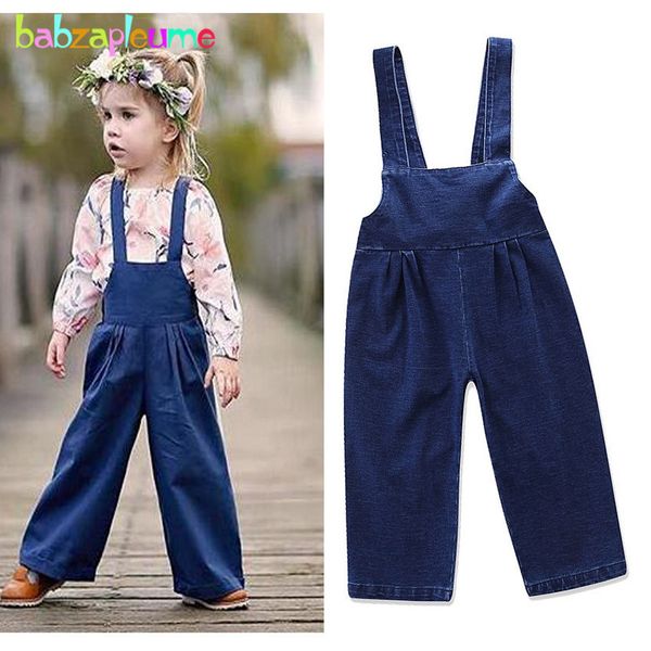 

2-6years korean 2019 new spring fall fashion kids denim jeans children pants loose toddler clothes baby girls trousers bc1837-1, Blue