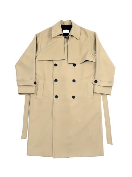 

2019 autumn men's fashion trench coat, Tan;black