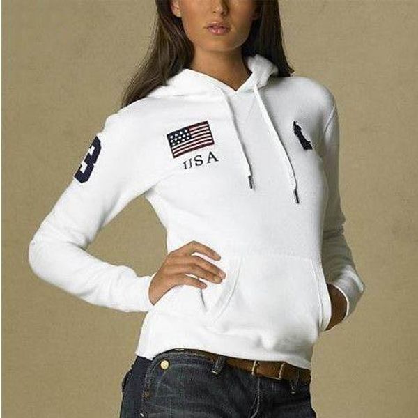 

ralph lauren женщина балахон женщина дизайнер балахон роскошный классический утолщение поло хлопка фуфайки лошадь образец высокого качества, Black