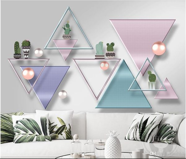 

3d room wallpaper custom p non-woven mural solid geometric marble mosaic modern minimalist tv background p wallpaper for walls 3 d