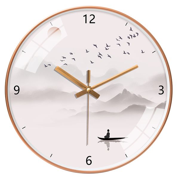 

large white wall clock mute chinese style art creation living room bedroom clock wall decoration home decoration dd45wc