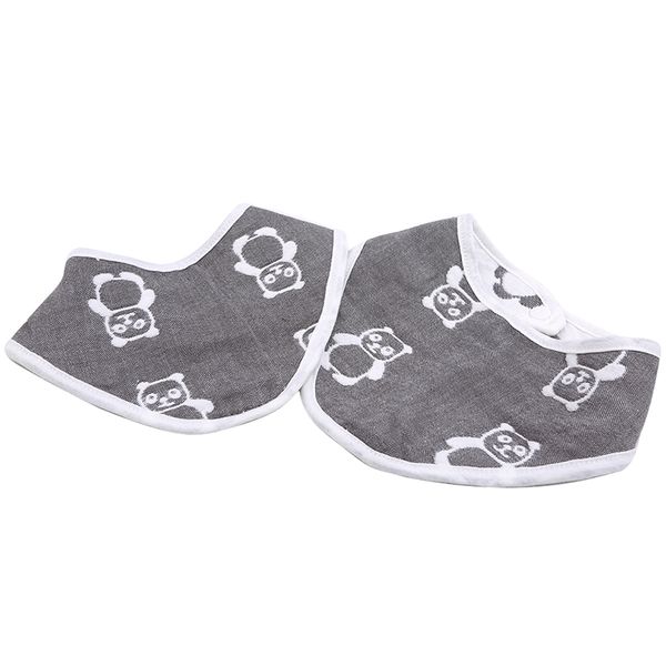 

2pcs/set two sides 100% cotton gauze soft baby bibs all seasons infant clothing accessories