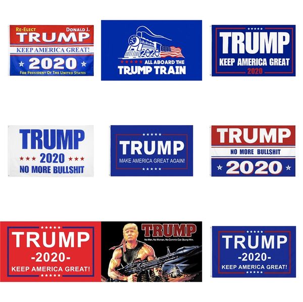 

90*150cm donald john trump amercia flags polyester head metal grommet personality decortive trump banner flag with opp bag #411