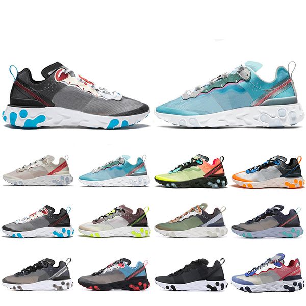 

2019 react element 87 running shoes for men women sail royal tint anthracite volt racer pink mens trainer sports sneakers 36-45