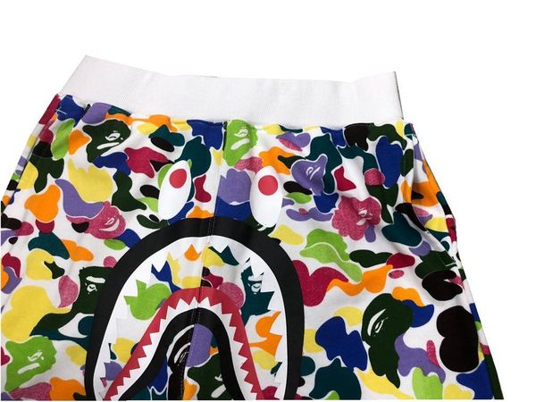 

20 summer new ape pants camouflage print casual shorts justin bieber men women's casual beach pants for trousers fear of god sale, Black;white